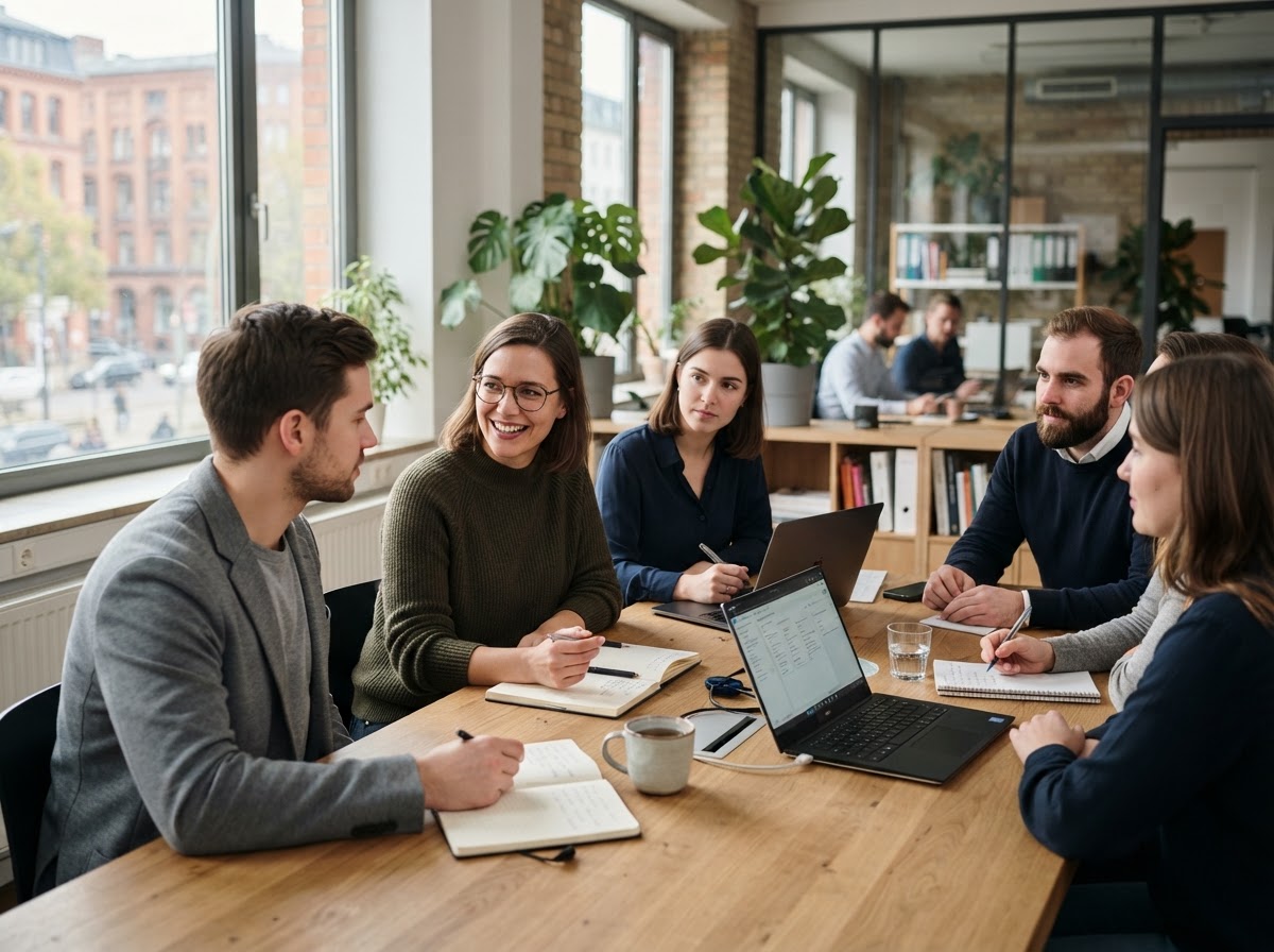 Blokemra Team bei der Entwicklung der Analyseplattform